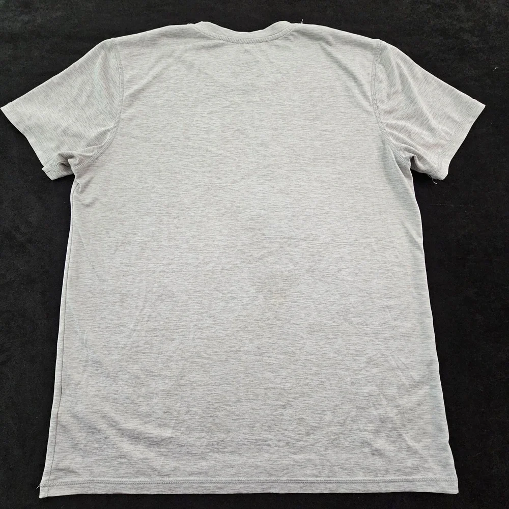 adidas Golf Gray Short Sleeve Polyester Performance T-Shirt Men's L